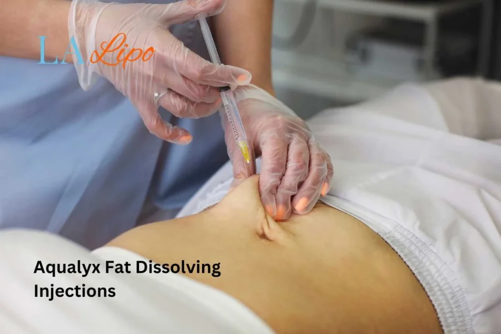 woman having fat dissolving injections Sidcup in the stomach
