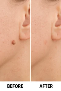 Skin tags removal Sidcup before and after