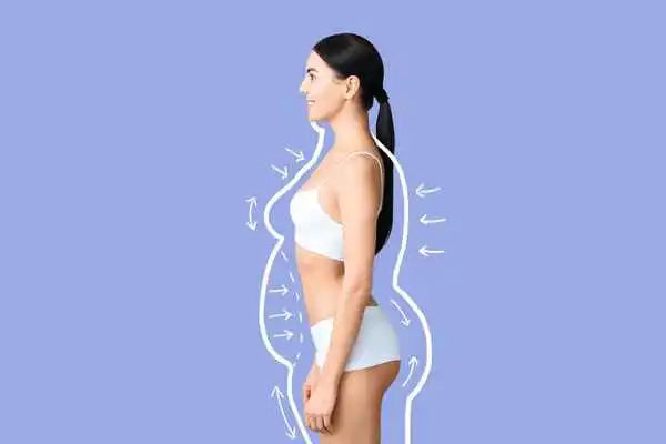 image of woman experiencing fat reduction treatment Sidcup