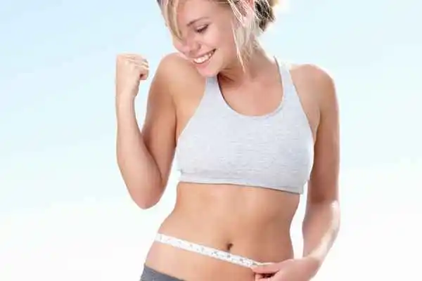 woman happy after fat reduction treatment Sidcup
