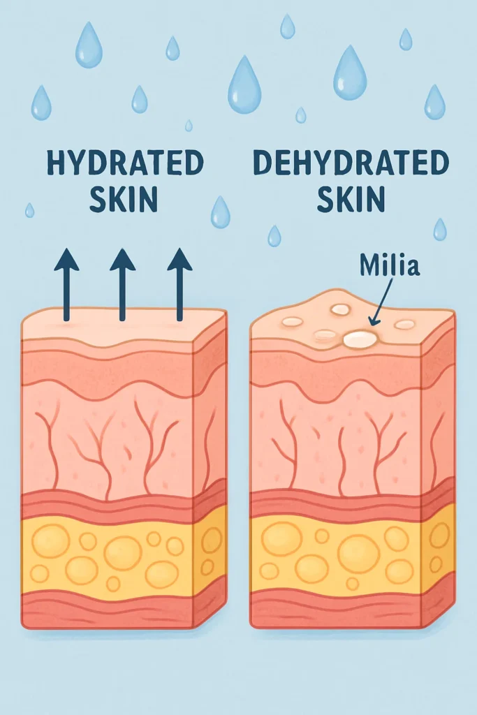 The importance of hydration and milia production Sidcup