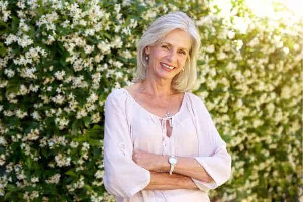 Older woman happy with urinary incontinence treatment Sidcup