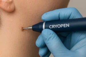Person receiving skin tag removal Sidcup