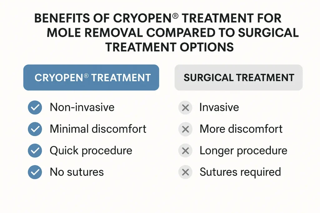 Benefits of facial mole removal Sidcup - call our team today to book a consultation