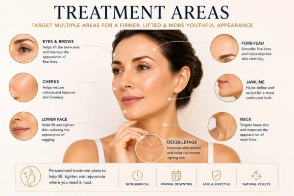 Areas of treatment for the ultimate lift tighten treatment Sidcup